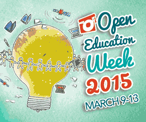 Graphic promoting Open Education Week 2015.